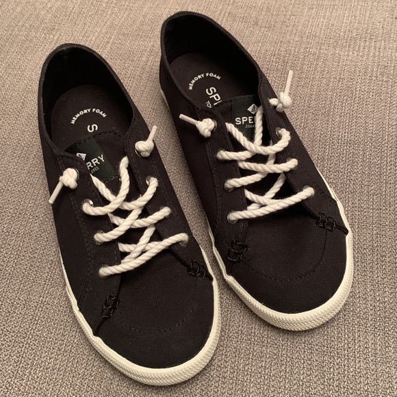 SPERRY Top-Sider with Memory Foam Black Boat Shoes - Picture 9 of 9